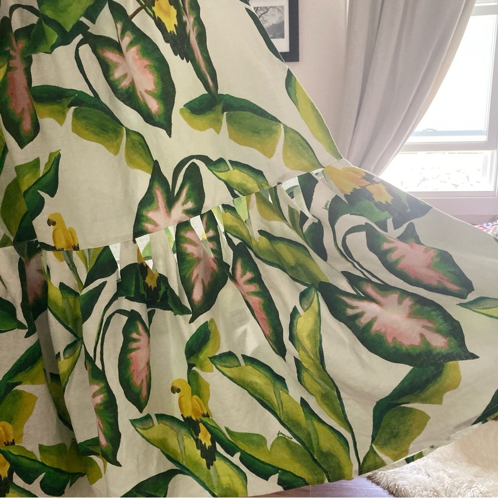 Farm Rio Summer Foliage Strapless Dress - Picture 14 of 16
